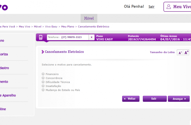 Como Cancelar Plano da Vivo