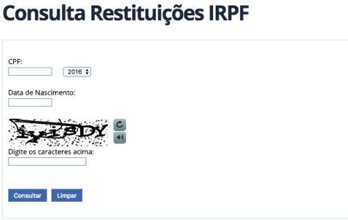 Restituição Imposto de Renda 2017