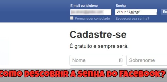 Como Descobrir a Senha do Facebook?